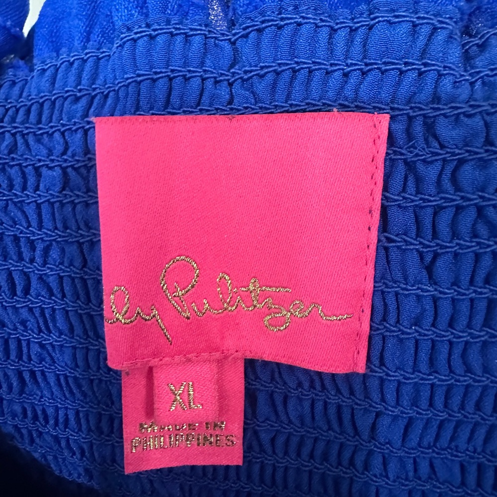 Lilly Pulitzer EUC SZ XL Vibrant Blue Maxi Dress - Picture 3 of 9
